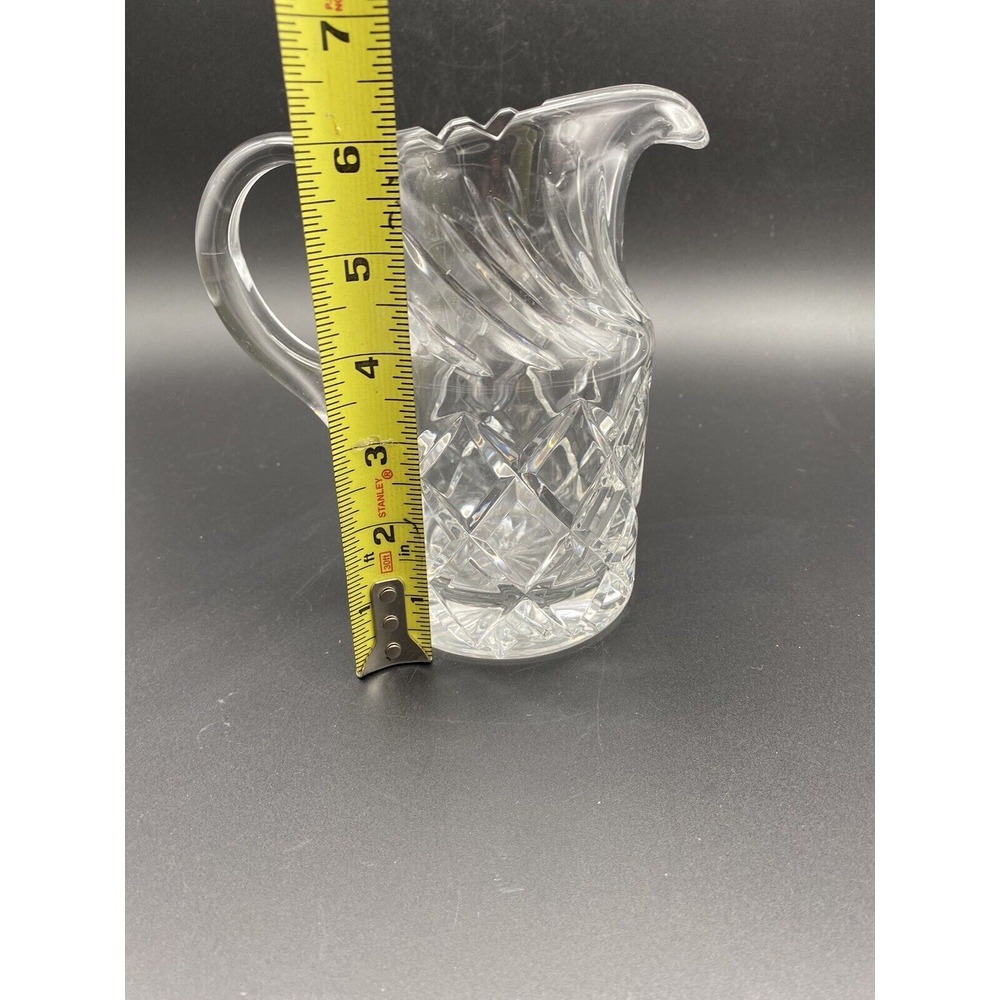 Rogaska Crystal Pitcher Diamond Pattern 6" Signed - Picture 9 of 10